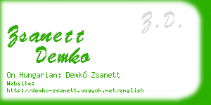 zsanett demko business card