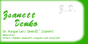 zsanett demko business card